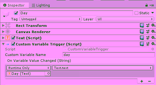 나니노벨 Custom Variables - Inspector