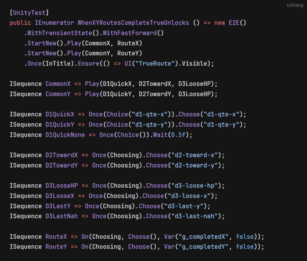 나니노벨 Automated Testing - WhenXYRoutesCompleteTrueUnlocks