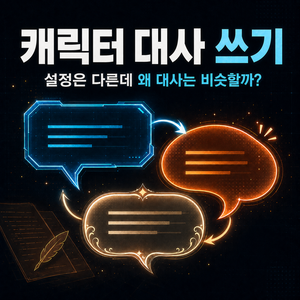 캐릭터 대사 쓰기: 설정은 다른데 대사가 비슷한 이유
